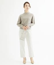 F1FAV06140 MK MICHEL KLEIN(小さいサイズ)(メゾン ドゥ サンク) 【小さいサイズ】パフスリーブハイゲージニット/洗える ピンク