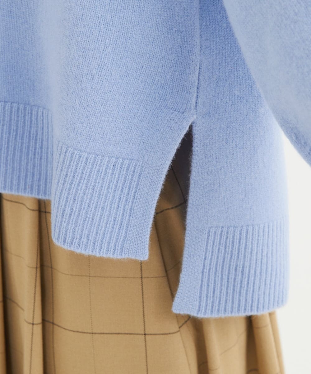 F1FAV08170 MK MICHEL KLEIN(小さいサイズ)(メゾン ドゥ サンク) 【小さいサイズ】ショート丈ウールニット/洗える オレンジ