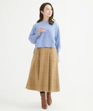 F1FAV08170 MK MICHEL KLEIN(小さいサイズ)(メゾン ドゥ サンク) 【小さいサイズ】ショート丈ウールニット/洗える オレンジ