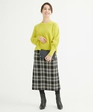 F1FAV08170 MK MICHEL KLEIN(小さいサイズ)(メゾン ドゥ サンク) 【小さいサイズ】ショート丈ウールニット/洗える オレンジ