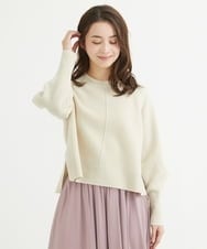 F1FAV08170 MK MICHEL KLEIN(小さいサイズ)(メゾン ドゥ サンク) 【小さいサイズ】ショート丈ウールニット/洗える オレンジ