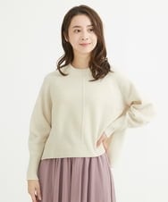 F1FAV08170 MK MICHEL KLEIN(小さいサイズ)(メゾン ドゥ サンク) 【小さいサイズ】ショート丈ウールニット/洗える オレンジ
