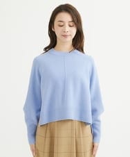 F1FAV08170 MK MICHEL KLEIN(小さいサイズ)(メゾン ドゥ サンク) 【小さいサイズ】ショート丈ウールニット/洗える オレンジ