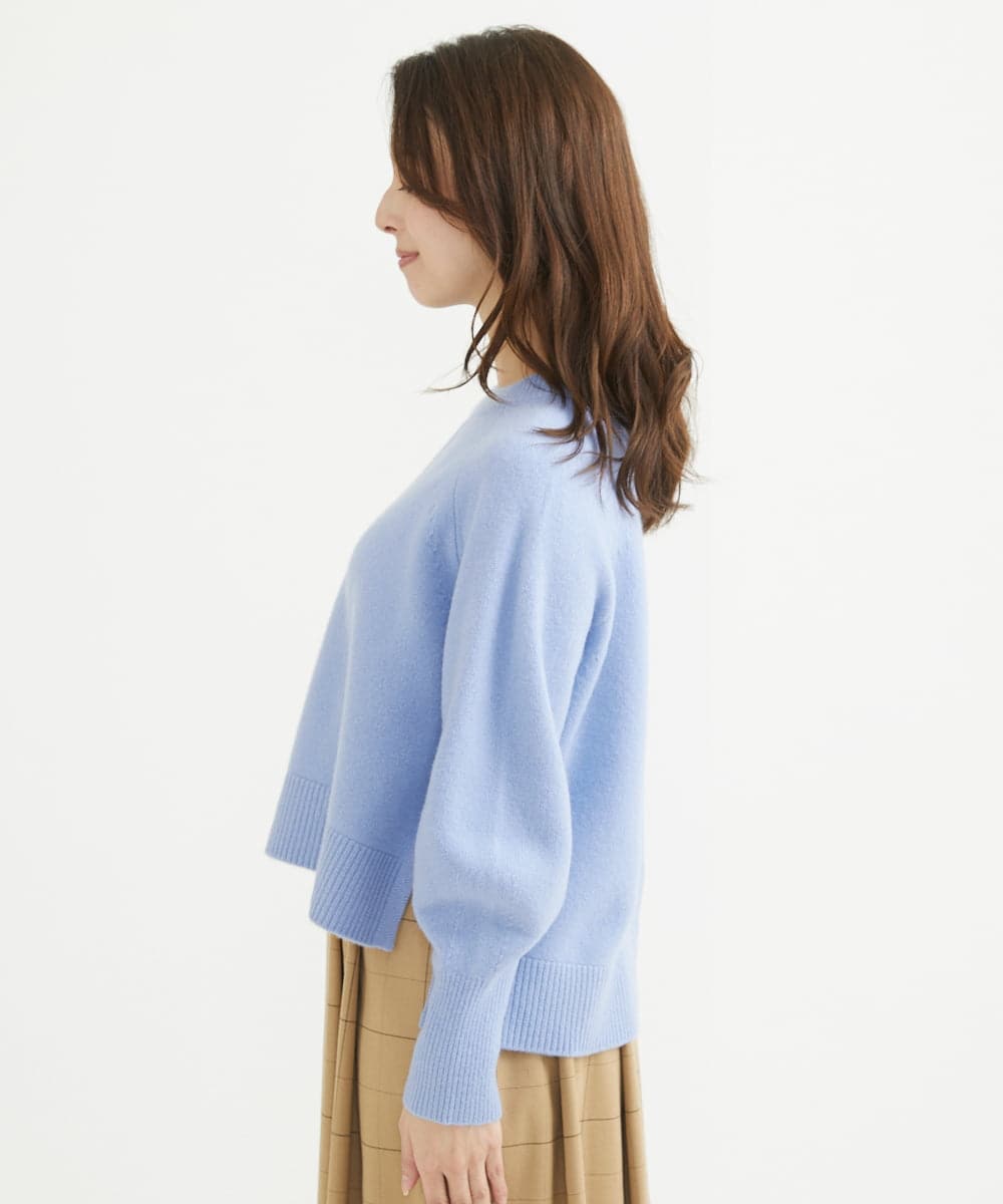 F1FAV08170 MK MICHEL KLEIN(小さいサイズ)(メゾン ドゥ サンク) 【小さいサイズ】ショート丈ウールニット/洗える オレンジ