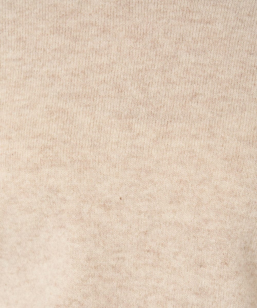 F1FAV09150 MK MICHEL KLEIN(小さいサイズ)(メゾン ドゥ サンク) 【小さいサイズ】airwoolパール調釦バックデザインニット ピンク