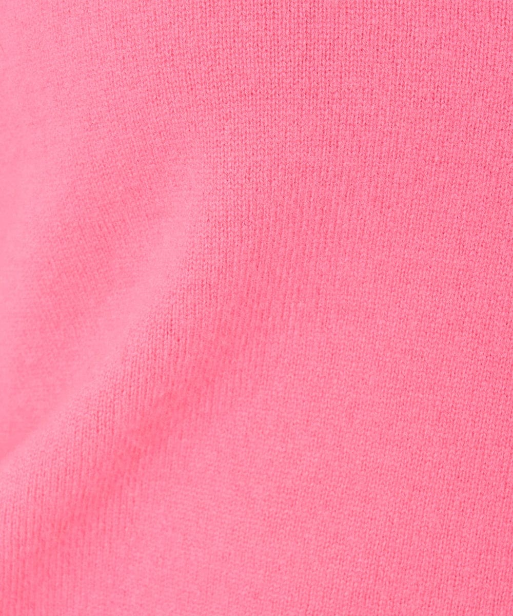 F1FAV09150 MK MICHEL KLEIN(小さいサイズ)(メゾン ドゥ サンク) 【小さいサイズ】airwoolパール調釦バックデザインニット ピンク