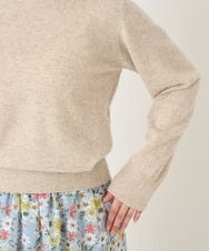 F1FAV09150 MK MICHEL KLEIN(小さいサイズ)(メゾン ドゥ サンク) 【小さいサイズ】airwoolパール調釦バックデザインニット ピンク