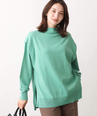 F1FAV49170 MK MICHEL KLEIN(小さいサイズ) 【小さいサイズ】ボトルネックニットベスト×ボリュームスリーブニット アンサンブル/洗える