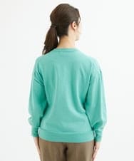 F1FAV49170 MK MICHEL KLEIN(小さいサイズ)(メゾン ドゥ サンク) 【小さいサイズ】ボトルネックニットベスト×ボリュームスリーブニット アンサンブル/洗える グリーン