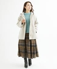 F1FAV50150 MK MICHEL KLEIN(小さいサイズ)(メゾン ドゥ サンク) 【小さいサイズ】ループヤーンボトルネックニット/洗える ミントブルー