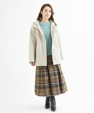 F1FAV50150 MK MICHEL KLEIN(小さいサイズ)(メゾン ドゥ サンク) 【小さいサイズ】ループヤーンボトルネックニット/洗える ミントブルー