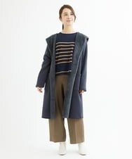 F1FAV52130 MK MICHEL KLEIN(小さいサイズ)(メゾン ドゥ サンク) 【小さいサイズ】カラーボーダー柄ニット/洗える グリーン