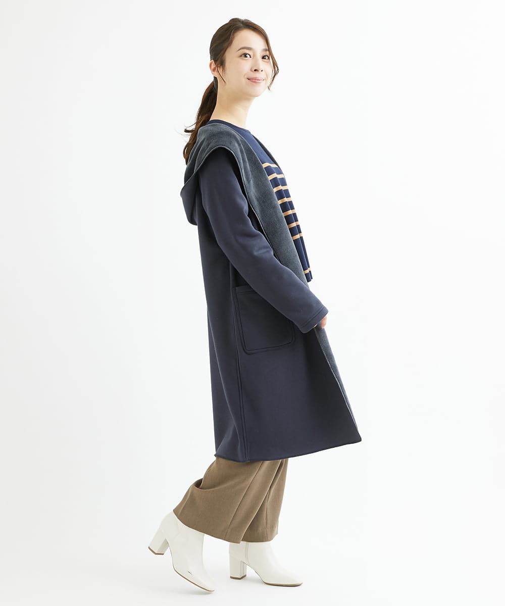 F1FAV52130 MK MICHEL KLEIN(小さいサイズ)(メゾン ドゥ サンク) 【小さいサイズ】カラーボーダー柄ニット/洗える グリーン