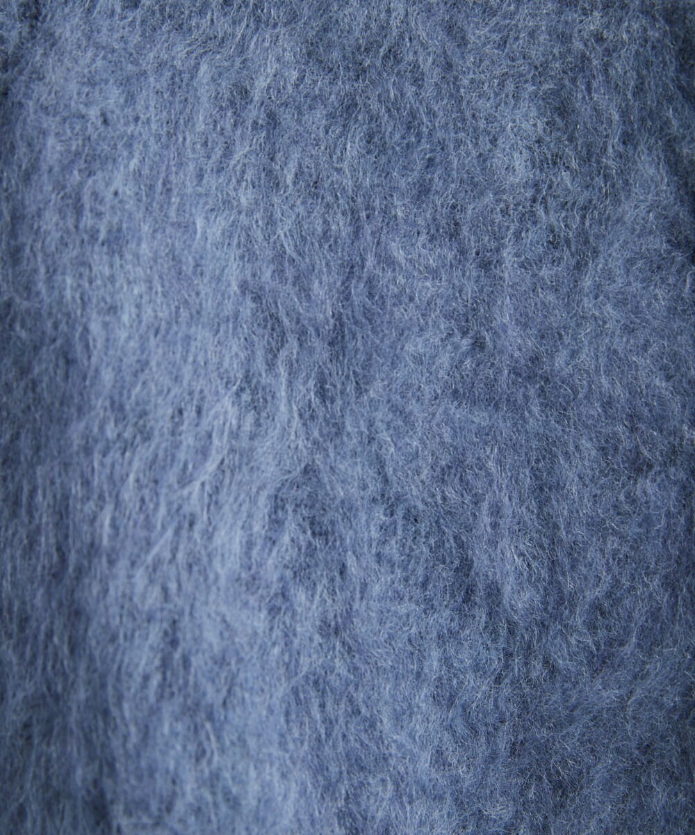 F1FAV53170 MK MICHEL KLEIN(小さいサイズ)(メゾン ドゥ サンク) 【小さいサイズ】ふわふわカラーニット/洗える グリーン