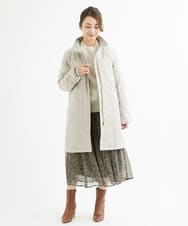 F1FAV53170 MK MICHEL KLEIN(小さいサイズ)(メゾン ドゥ サンク) 【小さいサイズ】ふわふわカラーニット/洗える グリーン