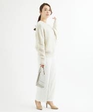 F1FAV53170 MK MICHEL KLEIN(小さいサイズ)(メゾン ドゥ サンク) 【小さいサイズ】ふわふわカラーニット/洗える グリーン