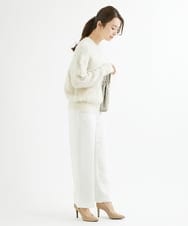 F1FAV53170 MK MICHEL KLEIN(小さいサイズ)(メゾン ドゥ サンク) 【小さいサイズ】ふわふわカラーニット/洗える グリーン