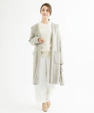 F1FAV53170 MK MICHEL KLEIN(小さいサイズ)(メゾン ドゥ サンク) 【小さいサイズ】ふわふわカラーニット/洗える グリーン