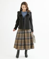 F1FAV53170 MK MICHEL KLEIN(小さいサイズ)(メゾン ドゥ サンク) 【小さいサイズ】ふわふわカラーニット/洗える グリーン
