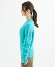 F1FAV53170 MK MICHEL KLEIN(小さいサイズ)(メゾン ドゥ サンク) 【小さいサイズ】ふわふわカラーニット/洗える グリーン