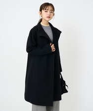 F1FBD50120 MK MICHEL KLEIN(小さいサイズ)(メゾン ドゥ サンク) 【小さいサイズ】配色レイヤードデザインニット/洗える グレー