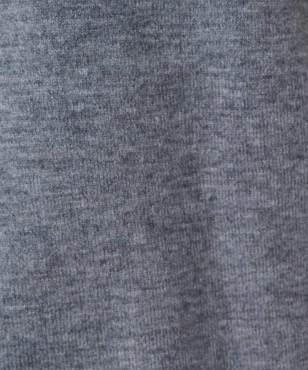 F1FBD50120 MK MICHEL KLEIN(小さいサイズ)(メゾン ドゥ サンク) 【小さいサイズ】配色レイヤードデザインニット/洗える グレー