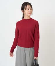 F1FBD51140 MK MICHEL KLEIN(小さいサイズ)(メゾン ドゥ サンク) 【小さいサイズ】ミニケーブル編みニット/洗える レッド