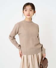 F1FBD51140 MK MICHEL KLEIN(小さいサイズ)(メゾン ドゥ サンク) 【小さいサイズ】ミニケーブル編みニット/洗える ベージュ