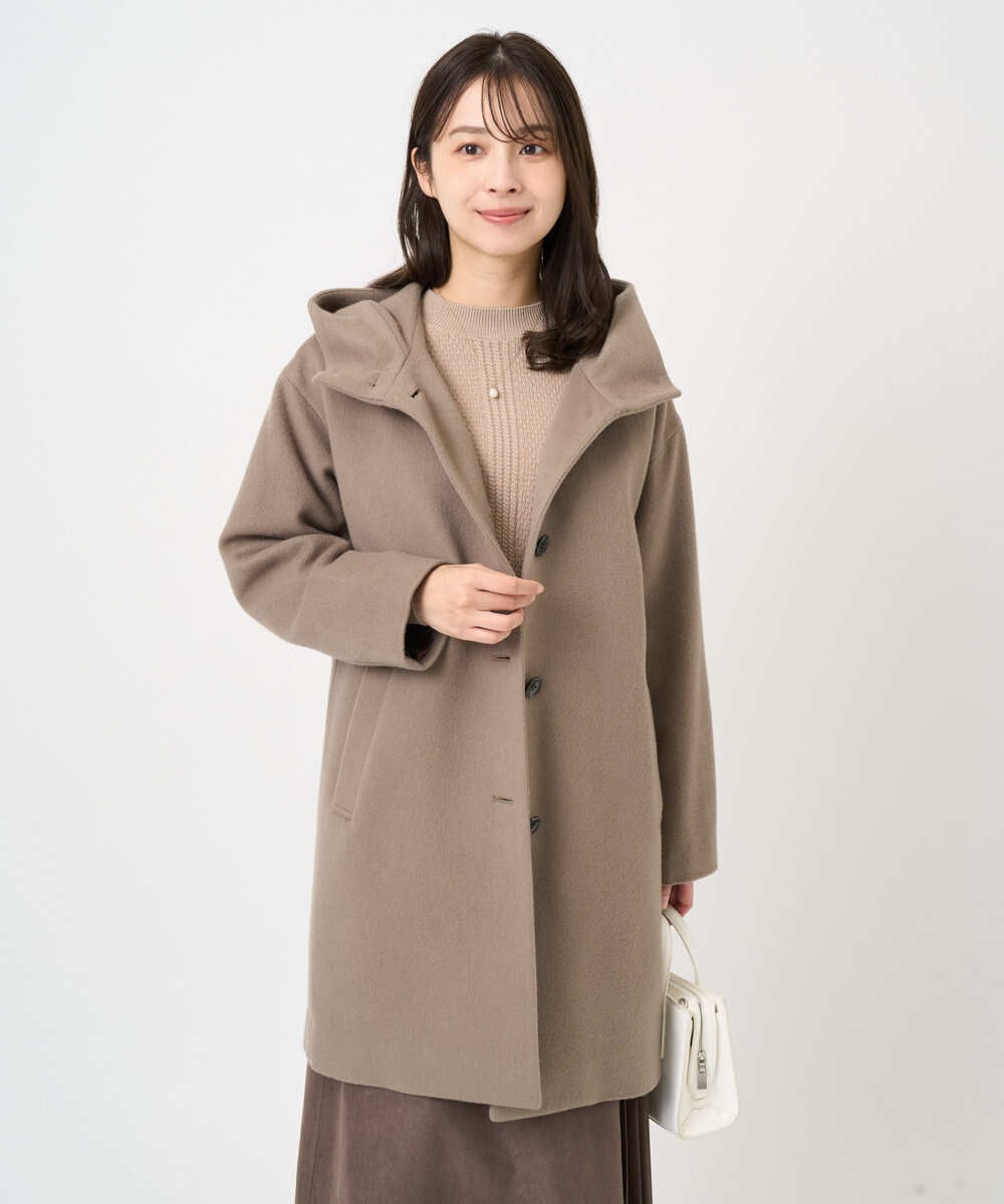 F1FBD51140 MK MICHEL KLEIN(小さいサイズ)(メゾン ドゥ サンク) 【小さいサイズ】ミニケーブル編みニット/洗える ベージュ