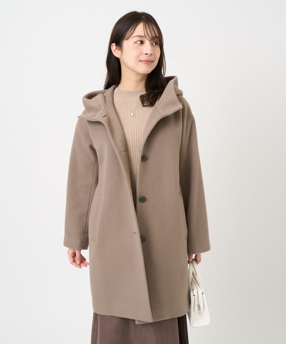 F1FBD51140 MK MICHEL KLEIN(小さいサイズ)(メゾン ドゥ サンク) 【小さいサイズ】ミニケーブル編みニット/洗える ベージュ