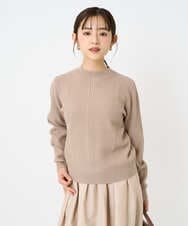 F1FBD51140 MK MICHEL KLEIN(小さいサイズ)(メゾン ドゥ サンク) 【小さいサイズ】ミニケーブル編みニット/洗える ベージュ