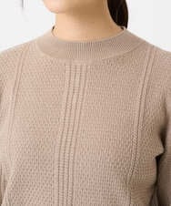 F1FBD51140 MK MICHEL KLEIN(小さいサイズ)(メゾン ドゥ サンク) 【小さいサイズ】ミニケーブル編みニット/洗える ベージュ