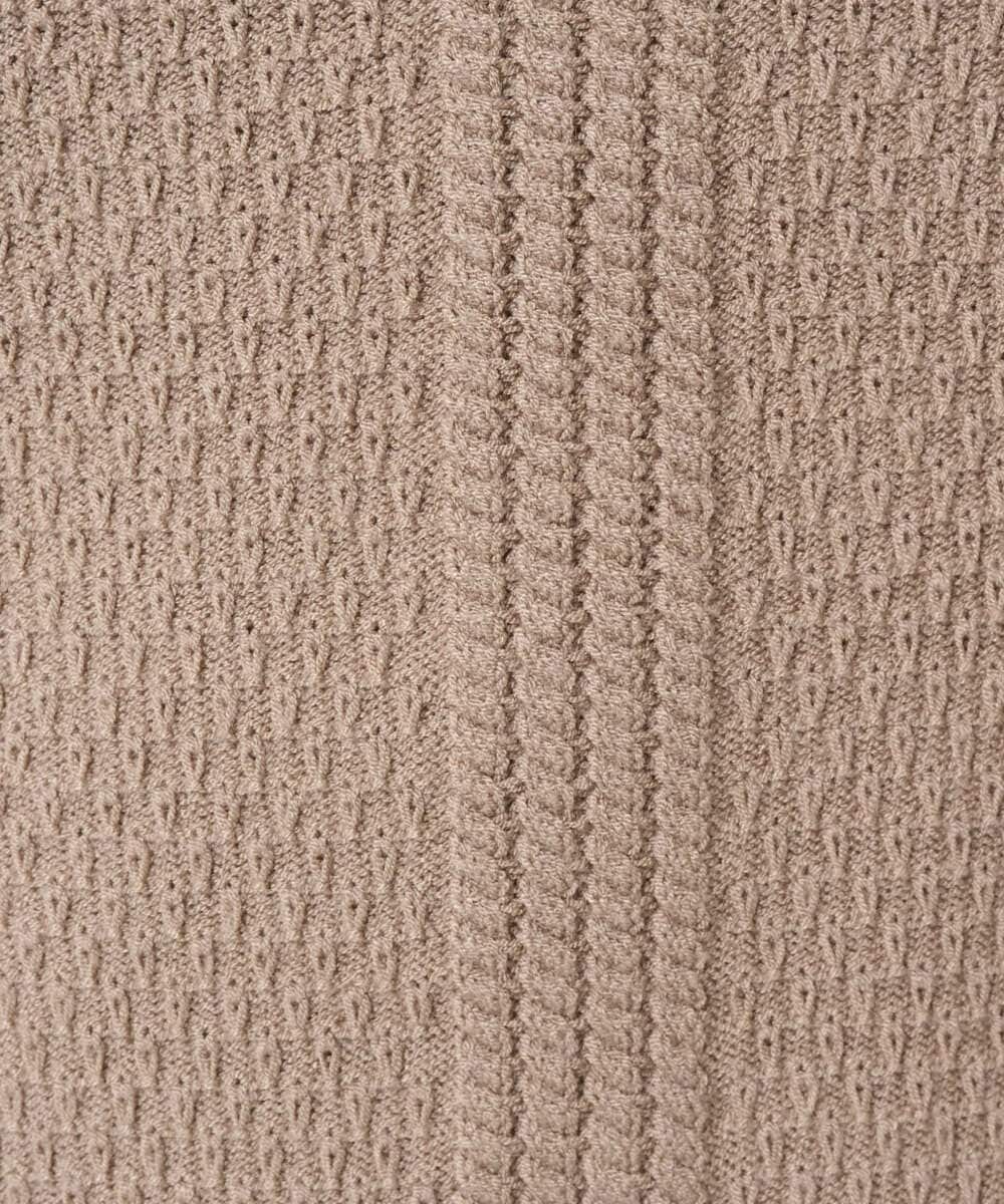 F1FBD51140 MK MICHEL KLEIN(小さいサイズ)(メゾン ドゥ サンク) 【小さいサイズ】ミニケーブル編みニット/洗える ベージュ