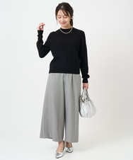 F1FBD51140 MK MICHEL KLEIN(小さいサイズ)(メゾン ドゥ サンク) 【小さいサイズ】ミニケーブル編みニット/洗える ベージュ