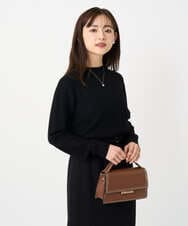 F1FBD51140 MK MICHEL KLEIN(小さいサイズ)(メゾン ドゥ サンク) 【小さいサイズ】ミニケーブル編みニット/洗える ベージュ