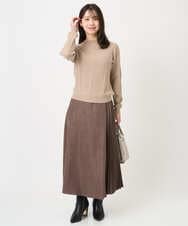 F1FBD51140 MK MICHEL KLEIN(小さいサイズ)(メゾン ドゥ サンク) 【小さいサイズ】ミニケーブル編みニット/洗える ベージュ