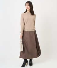 F1FBD51140 MK MICHEL KLEIN(小さいサイズ)(メゾン ドゥ サンク) 【小さいサイズ】ミニケーブル編みニット/洗える ベージュ