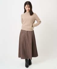 F1FBD51140 MK MICHEL KLEIN(小さいサイズ)(メゾン ドゥ サンク) 【小さいサイズ】ミニケーブル編みニット/洗える ベージュ