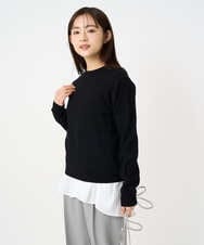 F1FBD51140 MK MICHEL KLEIN(小さいサイズ)(メゾン ドゥ サンク) 【小さいサイズ】ミニケーブル編みニット/洗える ベージュ