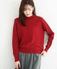 F1FBD51140 MK MICHEL KLEIN(小さいサイズ)(メゾン ドゥ サンク) 【小さいサイズ】ミニケーブル編みニット/洗える レッド