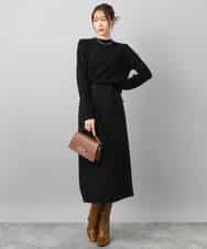 F1FBD51140 MK MICHEL KLEIN(小さいサイズ)(メゾン ドゥ サンク) 【小さいサイズ】ミニケーブル編みニット/洗える レッド