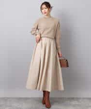 F1FBD51140 MK MICHEL KLEIN(小さいサイズ)(メゾン ドゥ サンク) 【小さいサイズ】ミニケーブル編みニット/洗える レッド