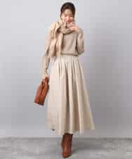 F1FBD51140 MK MICHEL KLEIN(小さいサイズ)(メゾン ドゥ サンク) 【小さいサイズ】ミニケーブル編みニット/洗える レッド