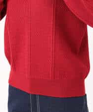 F1FBD51140 MK MICHEL KLEIN(小さいサイズ)(メゾン ドゥ サンク) 【小さいサイズ】ミニケーブル編みニット/洗える レッド