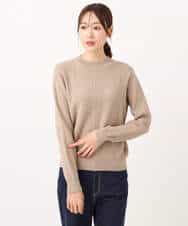 F1FBD51140 MK MICHEL KLEIN(小さいサイズ)(メゾン ドゥ サンク) 【小さいサイズ】ミニケーブル編みニット/洗える レッド