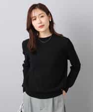 F1FBD51140 MK MICHEL KLEIN(小さいサイズ)(メゾン ドゥ サンク) 【小さいサイズ】ミニケーブル編みニット/洗える ブラック