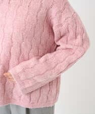 F1FBD52160 MK MICHEL KLEIN(小さいサイズ)(メゾン ドゥ サンク) 【小さいサイズ】スパンコールラメ入りニット/洗える ピンク