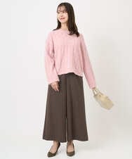 F1FBD52160 MK MICHEL KLEIN(小さいサイズ)(メゾン ドゥ サンク) 【小さいサイズ】スパンコールラメ入りニット/洗える ピンク