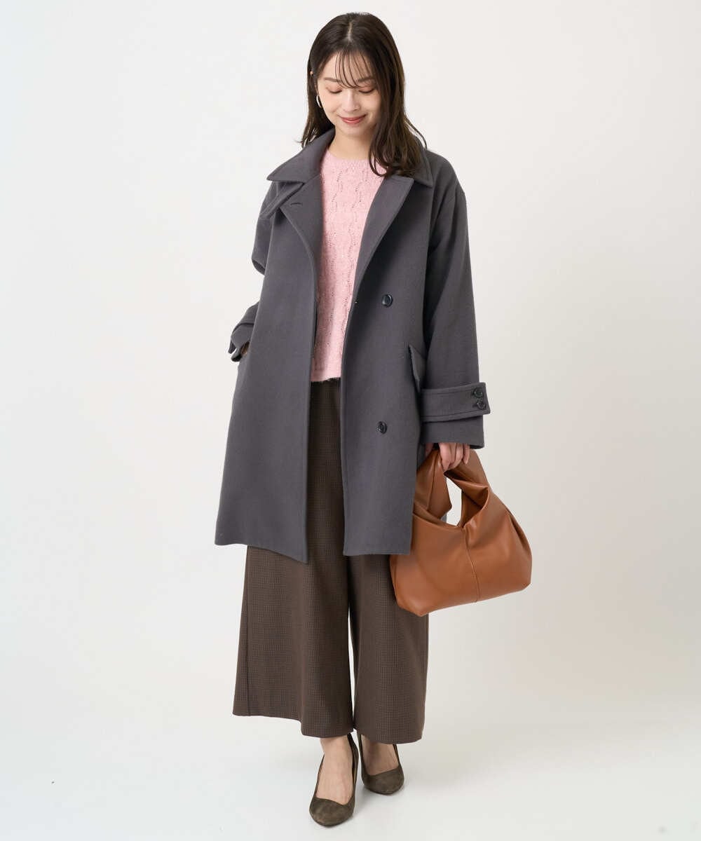 F1FBD52160 MK MICHEL KLEIN(小さいサイズ)(メゾン ドゥ サンク) 【小さいサイズ】スパンコールラメ入りニット/洗える ピンク