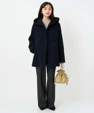 F1FBD53150 MK MICHEL KLEIN(小さいサイズ)(メゾン ドゥ サンク) 【小さいサイズ】配色ライン片畦編みニット/洗える グレー